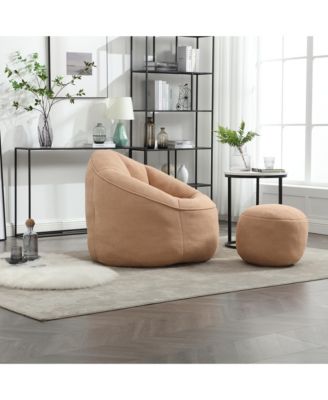 High-Pressure Foam Bean Bag Sofa with Footrest
