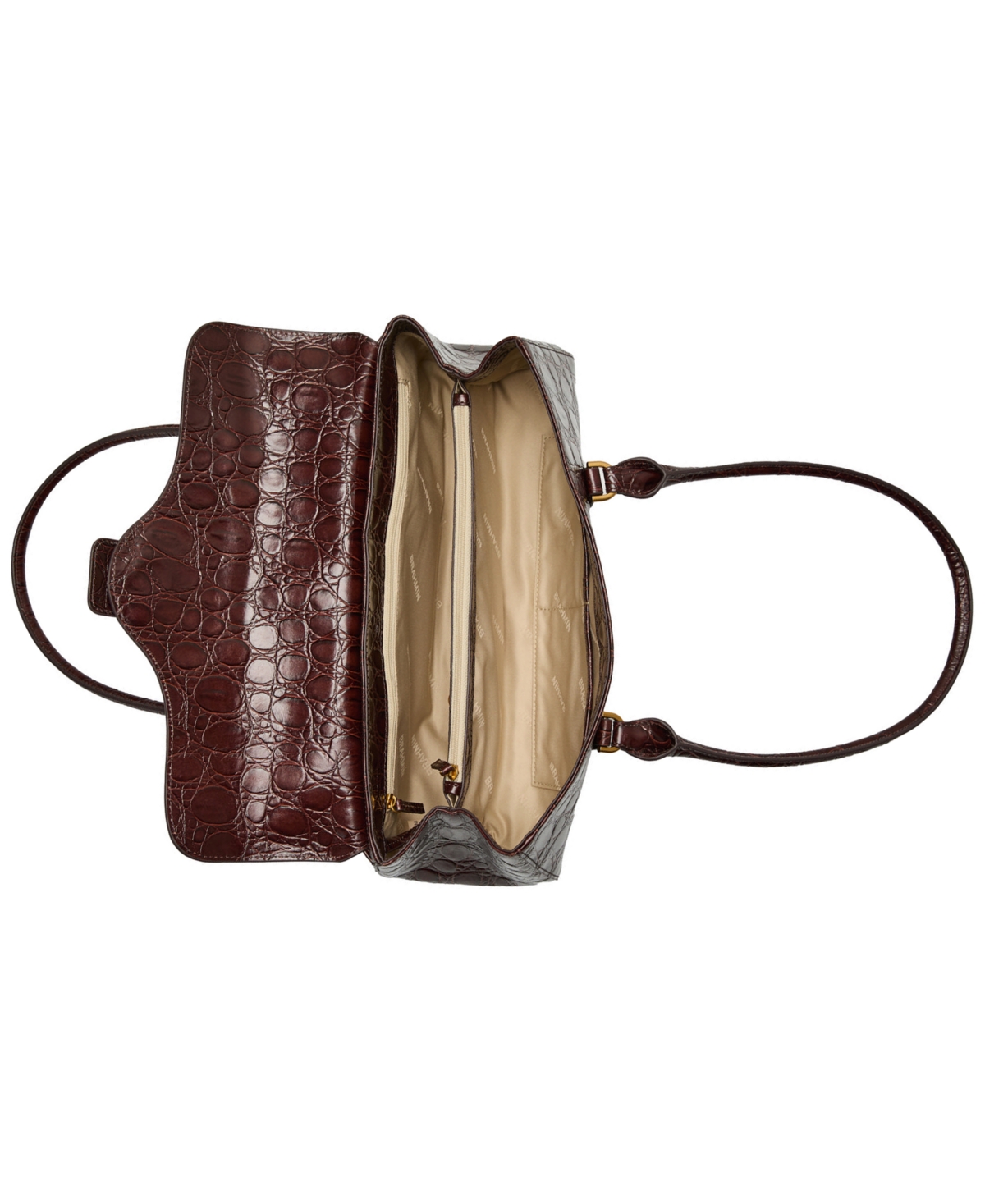 Brahmin Dayan Vanderbilt Embossed Leather Satchel