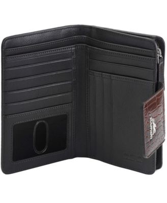Women's Croco2 RFID Secure Clutch Wallet