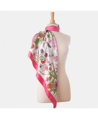 Flora - Hand Rolled Silk Foulard for Women