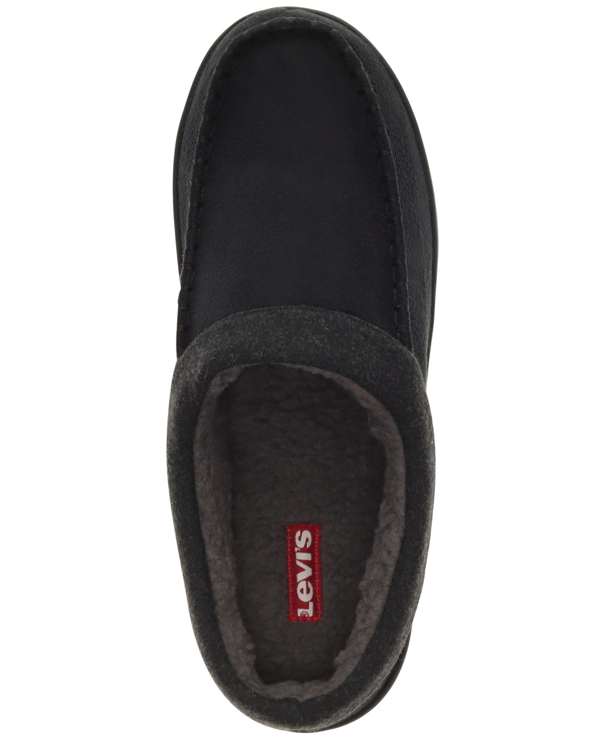 Levi's Men's Victor Faux-sherpa Slippers In Black