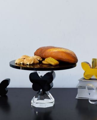 Crystal Butterfly Cake Plate, 9'' D