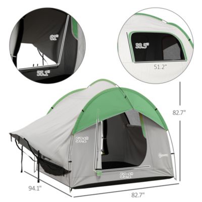 Car Camping Tent with 3 Doors, 2000mm Waterproof, and