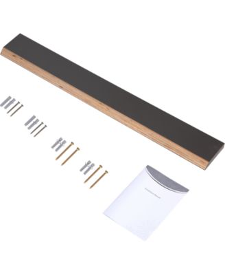 36&amp;#x22; MFC &amp; Quartz Sand Wall-Mounted Design, Soft-Close Hinges &amp; Water-Resistant Finish Bathroom Vanity