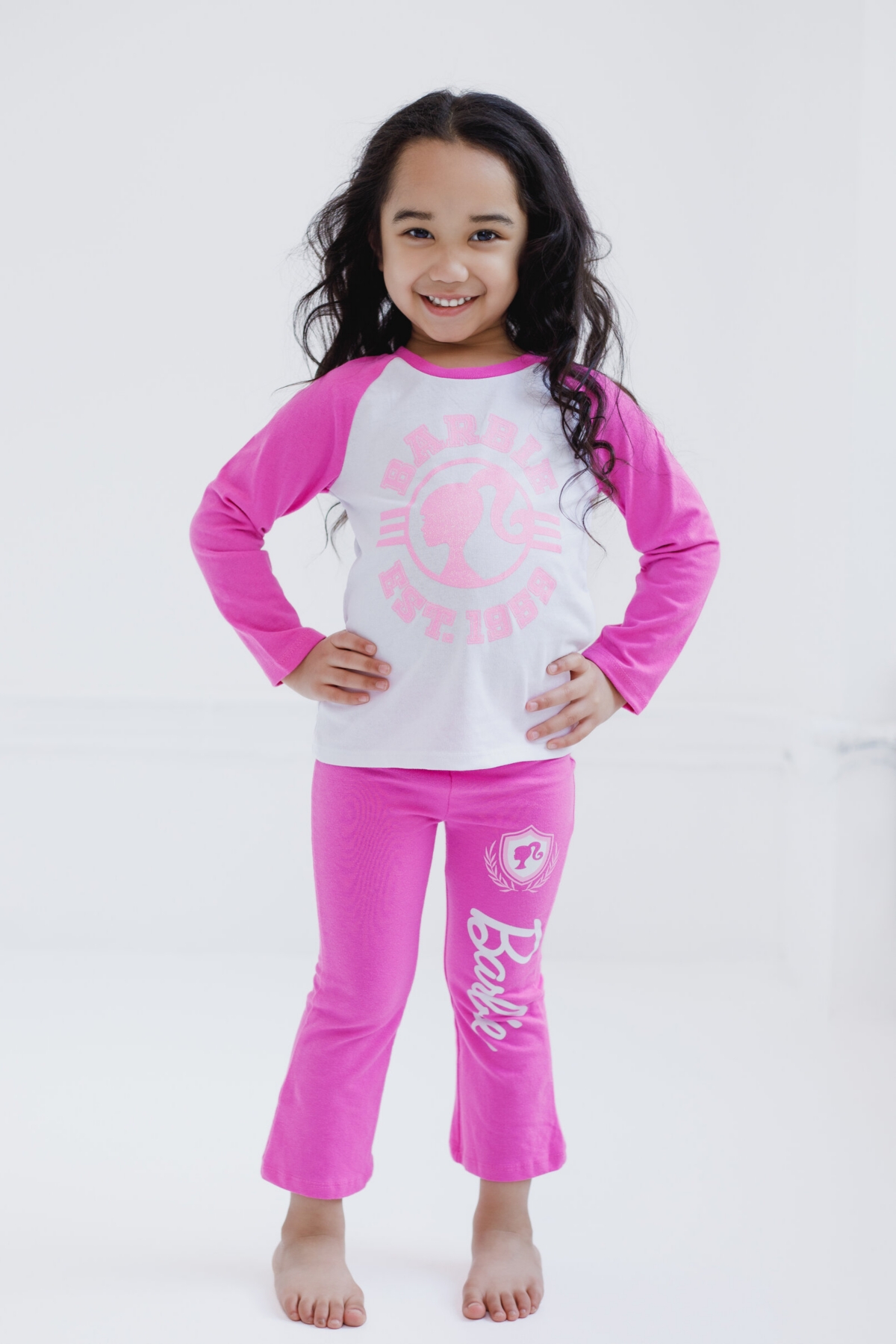 Barbie Toddler Girls T-Shirt and Pants Outfit Set to (2T - 14-16) -/ white
