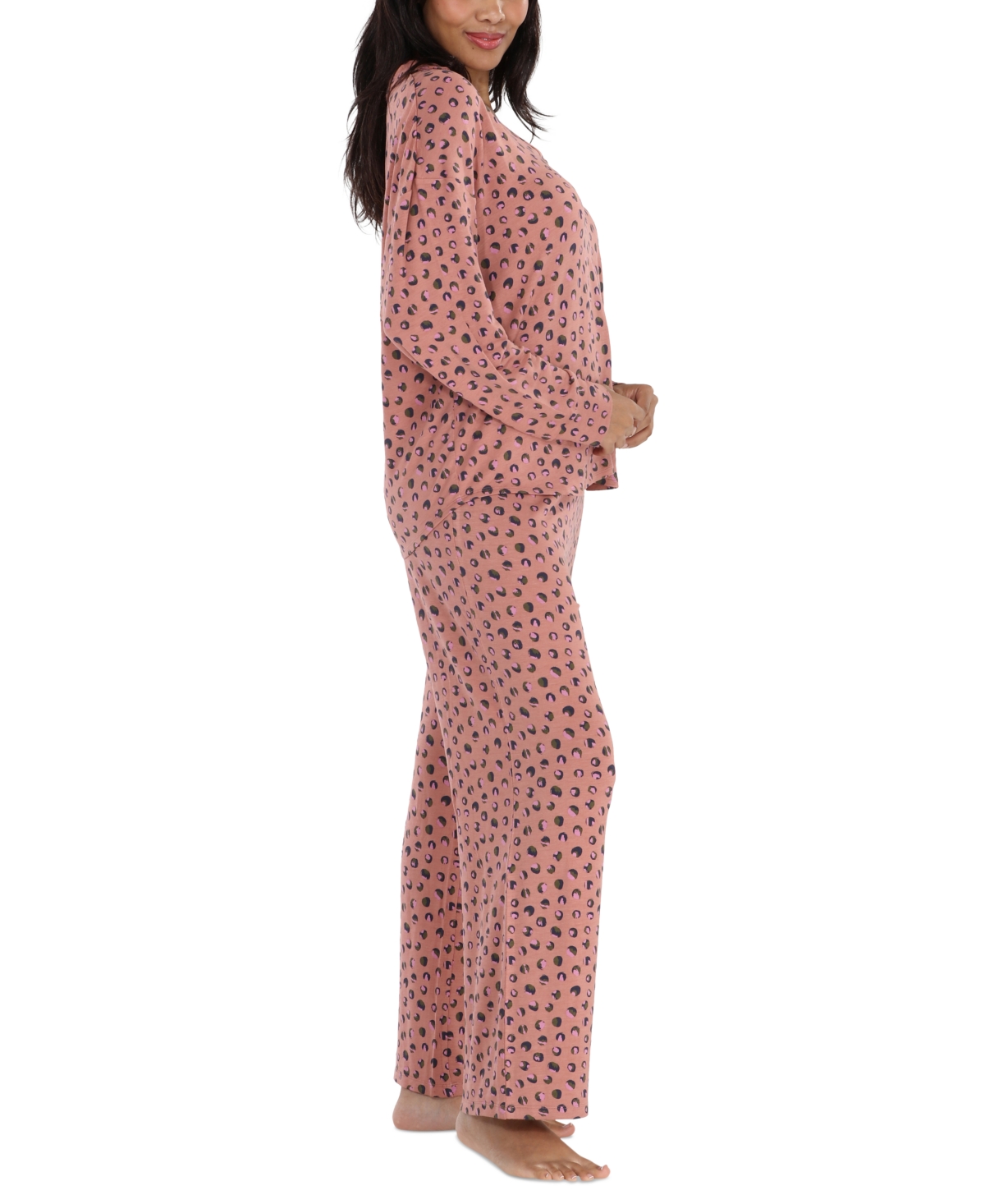 Honeydew Women's 2-Pc. Henley French Terry Pajamas Set
