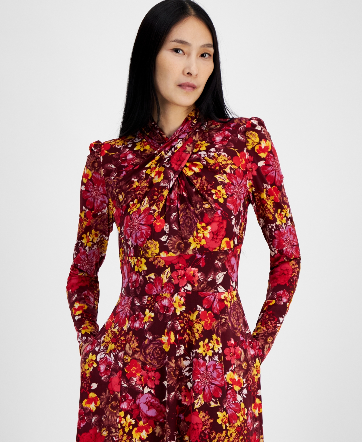 Rachel Rachel Roy Women's Harland Floral-Print A-Line Dress