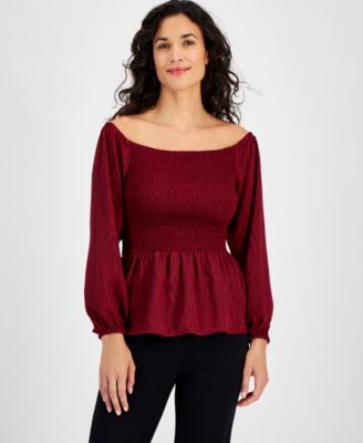 Michael Kors - Women's Off-The-Shoulder Smocked Top