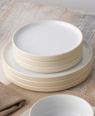 Colortex Stone Stax Dinner Plates, Set of 4
