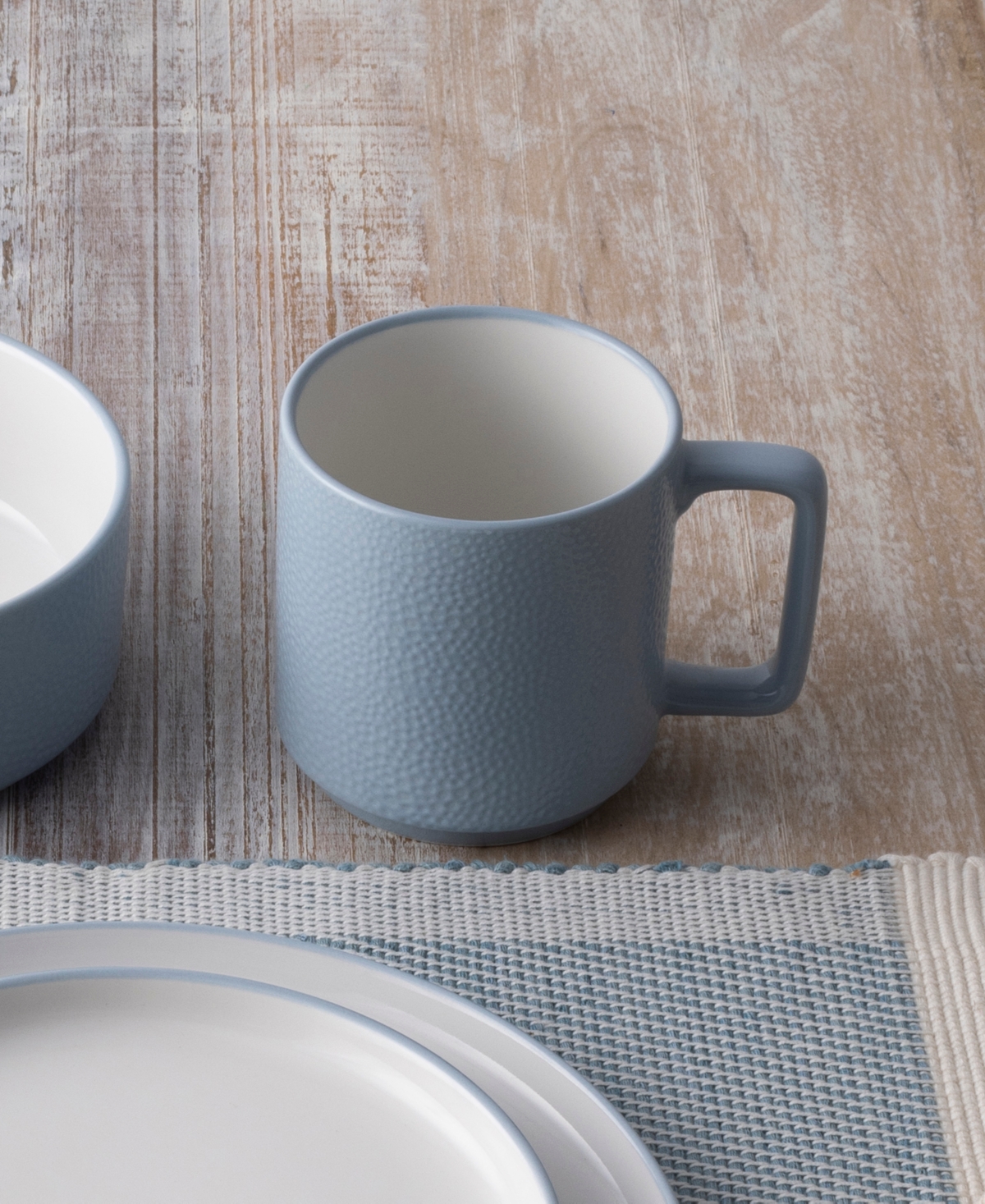NORITAKE COLORTEX STONE STAX MUGS, SET OF 4 