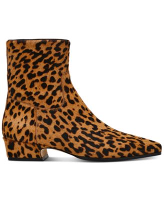 Women's Dusty Leopard Block Heel Booties