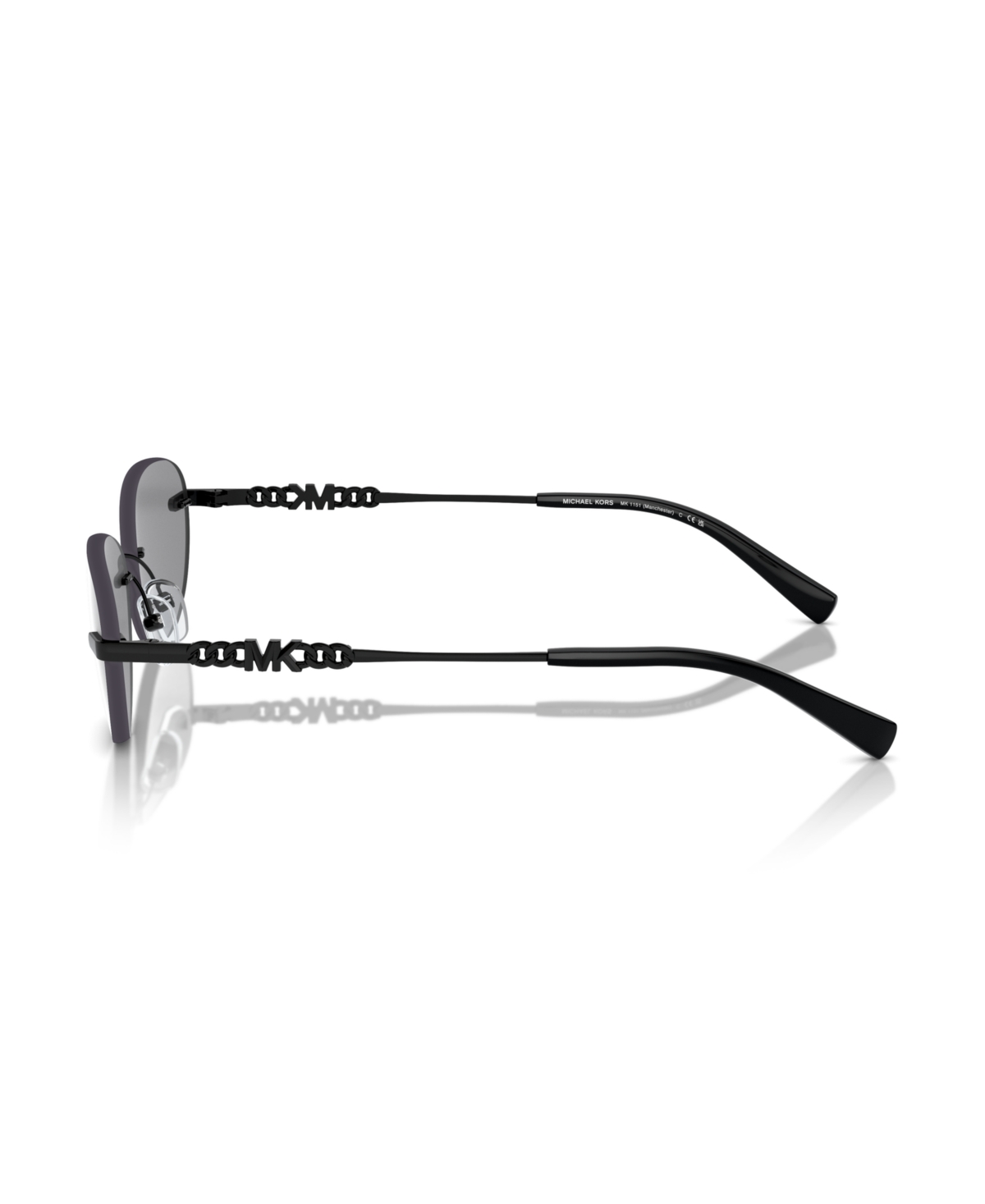 Michael Kors Woman Sunglass Mk1151 Manchester In Grey Solid Back Mirror