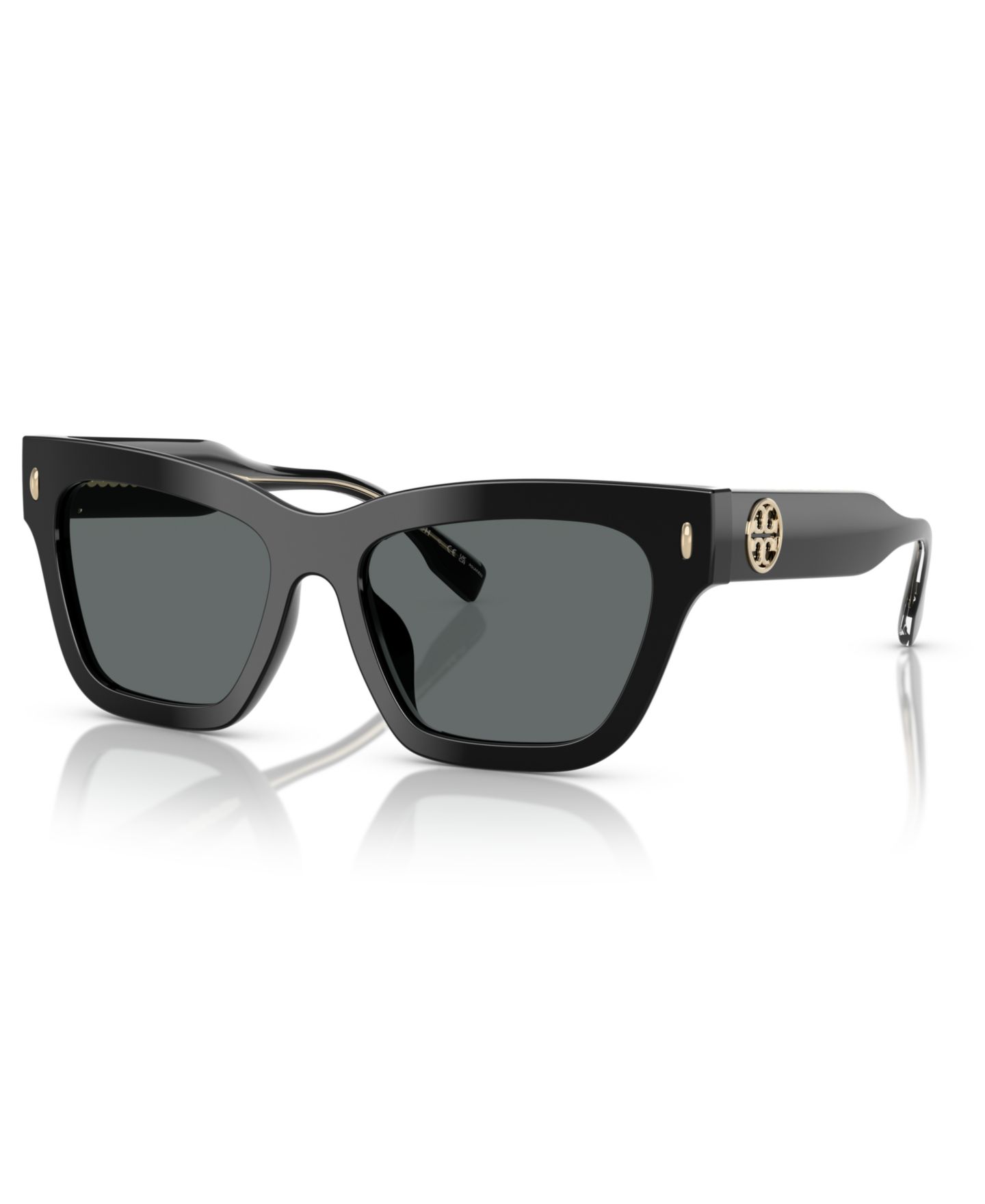 Женские солнцезащитные очки Tory Burch Polarized Sunglasses TY7208U, цвет: Чёрный — фото 1
