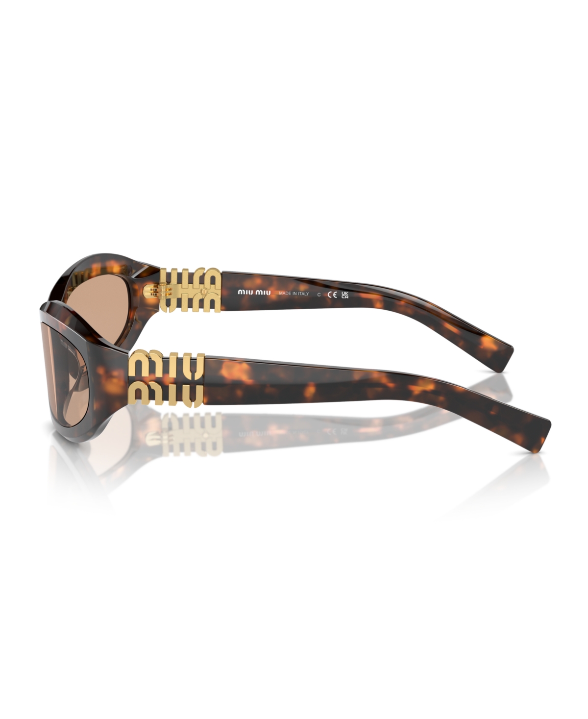 Miu Miu Woman Sunglasses Mu 14zs In Dark Brown