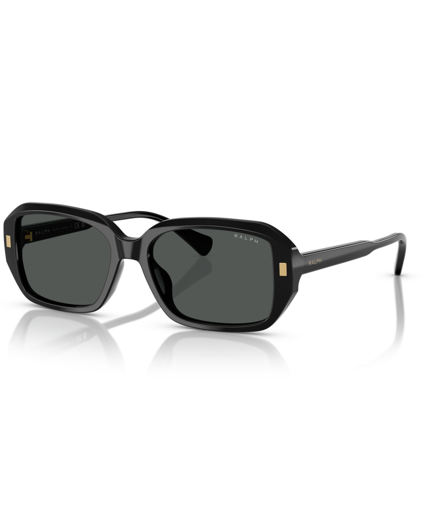 Женские солнцезащитные очки Ralph by Ralph Lauren Sunglasses RA5325U, цвет: Блестящий чёрный — фото 1