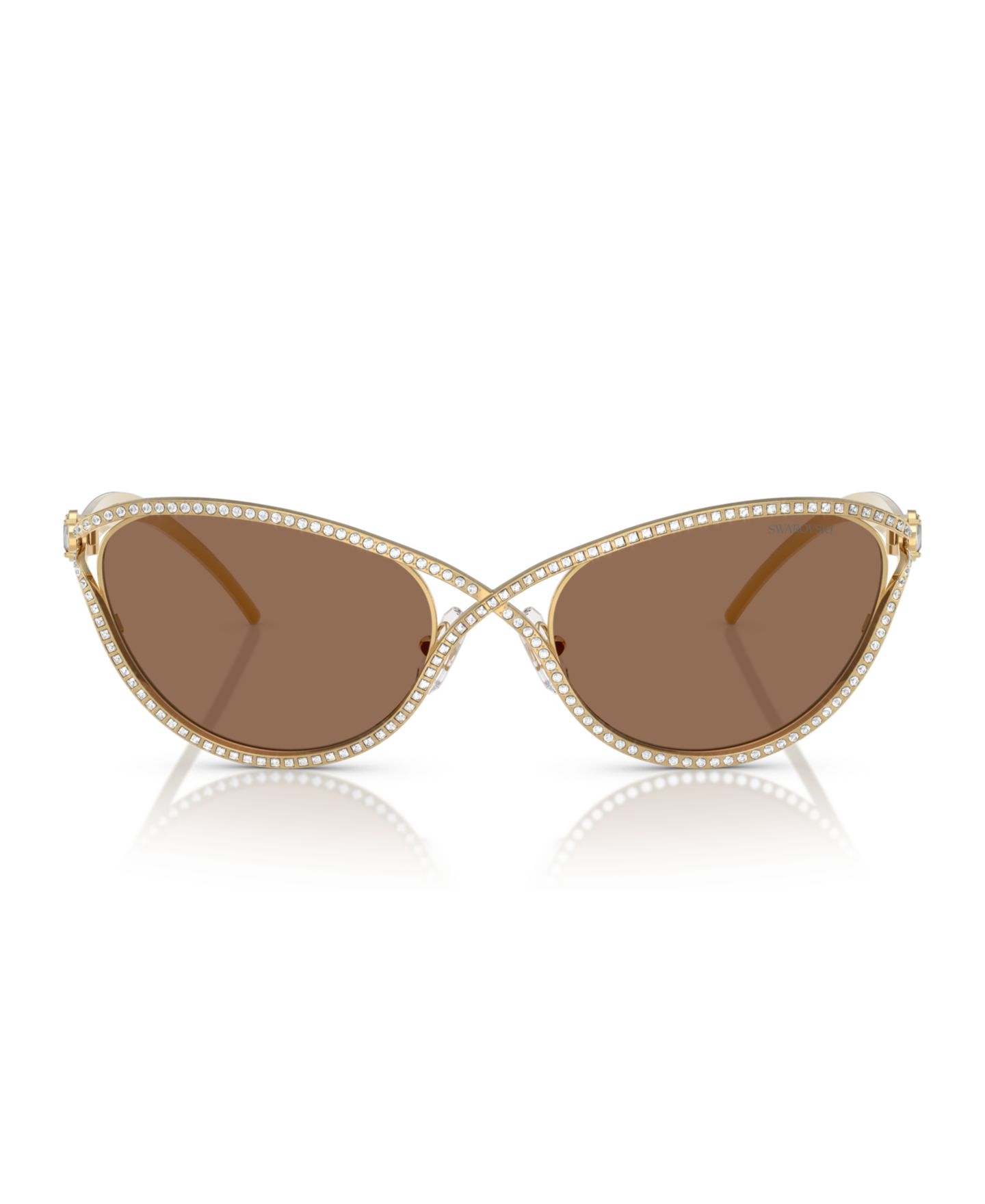 Женские солнцезащитные очки Swarovski Sunglasses SK7025, цвет: Золотой — фото 2
