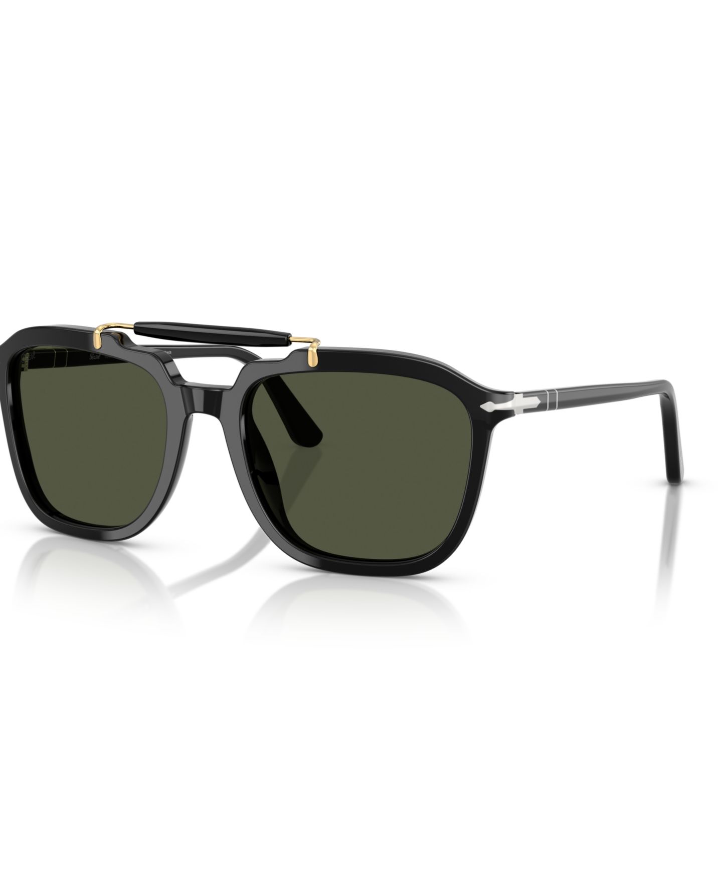 Солнцезащитные очки Persol Unisex Round, PO0203S, цвет: Чёрный — фото 1