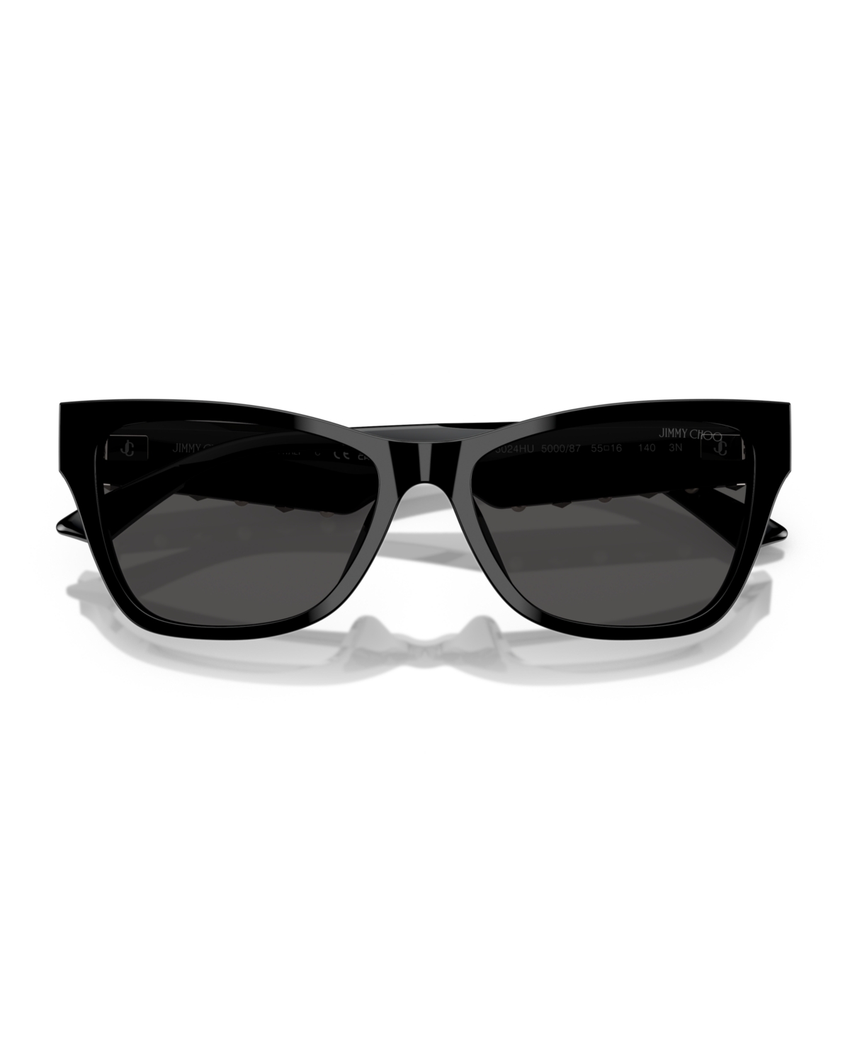Jimmy Choo Logo-print Sunglasses In Black