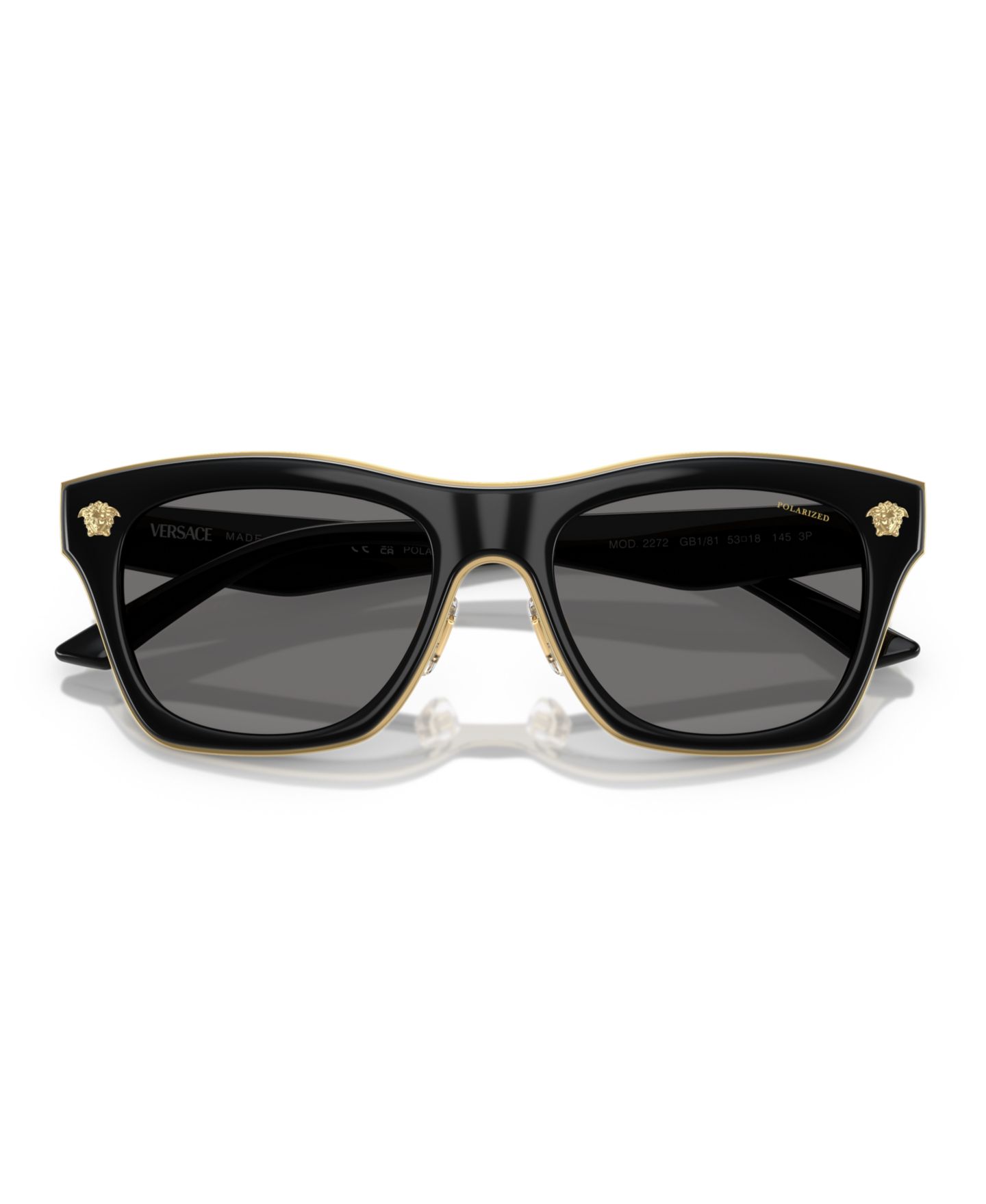 Солнцезащитные очки Versace Unisex Polarized Sunglasses VE2272, цвет: Чёрный — фото 5