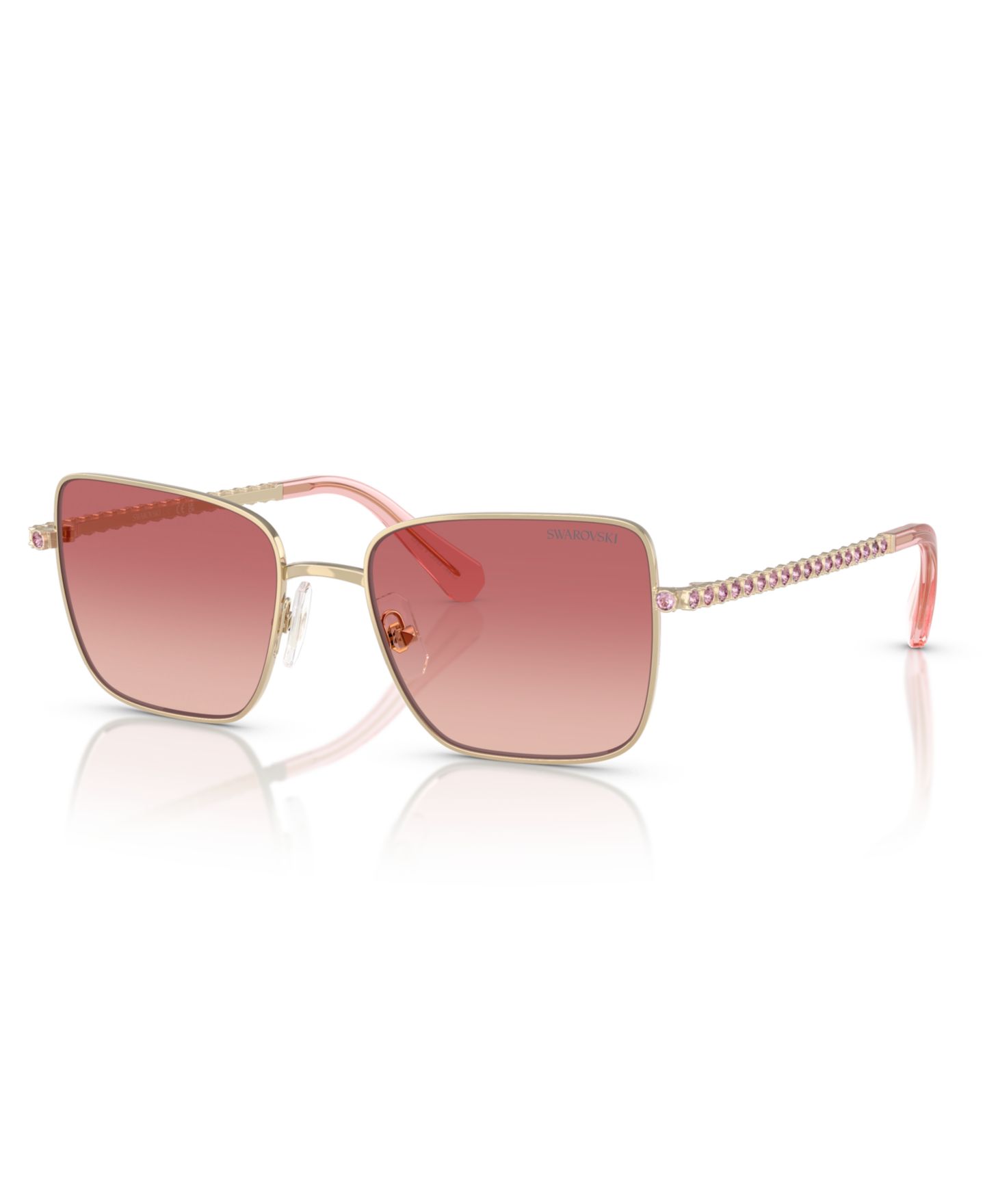 Женские солнцезащитные очки Swarovski Sunglasses, Sk7015, цвет: Бледный золотой — фото 1
