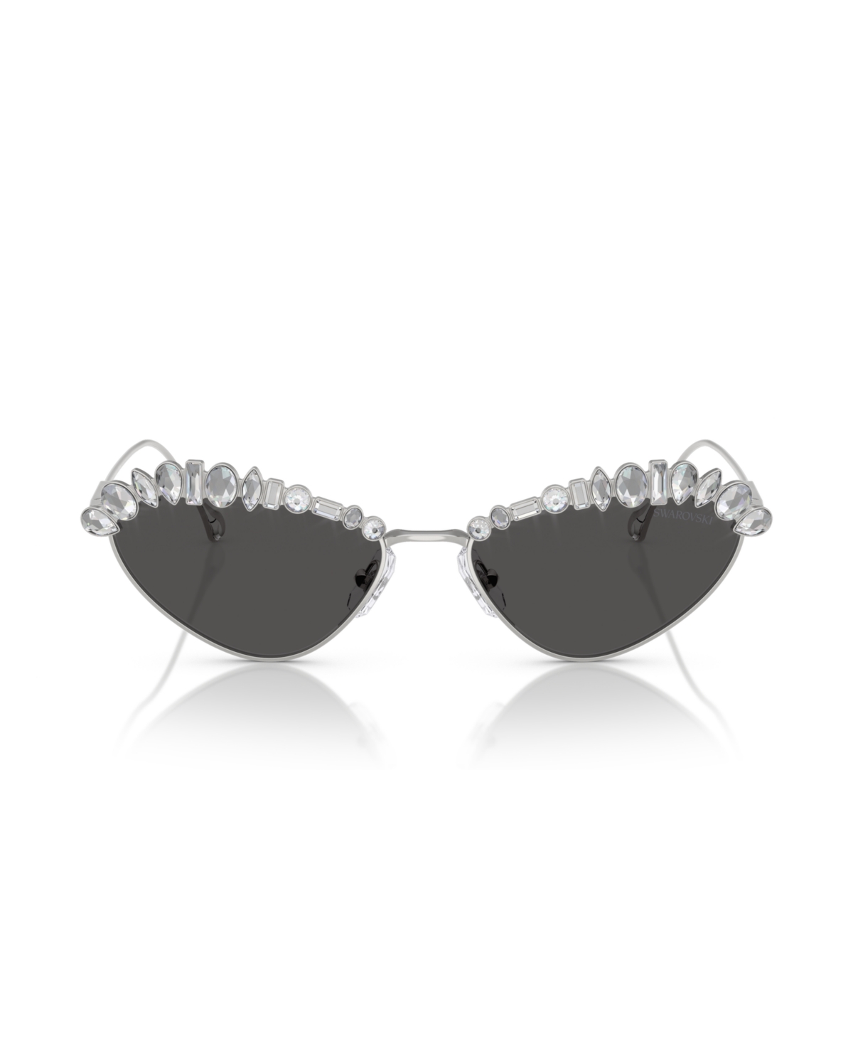Swarovski Womens Silver Sk7009 Irregular-frame Metal Sunglasses In Silver