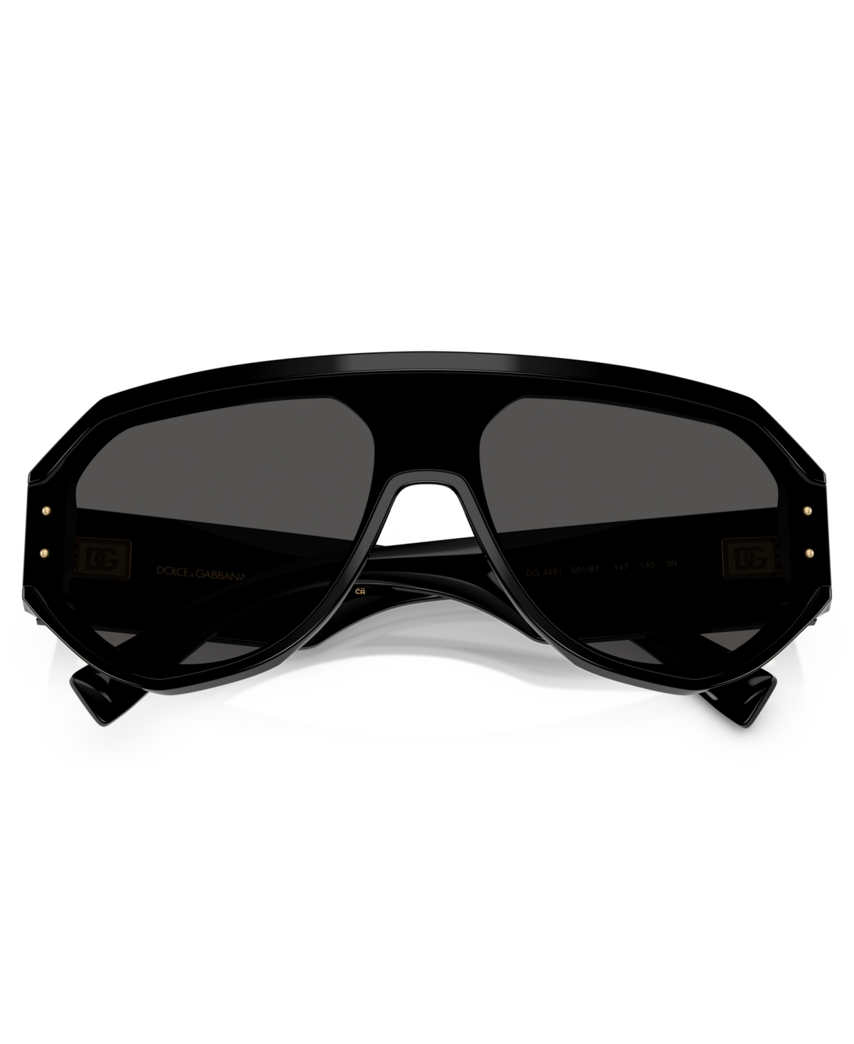 Dolce & Gabbana Dg Logo Plaque Sunglasses In Black