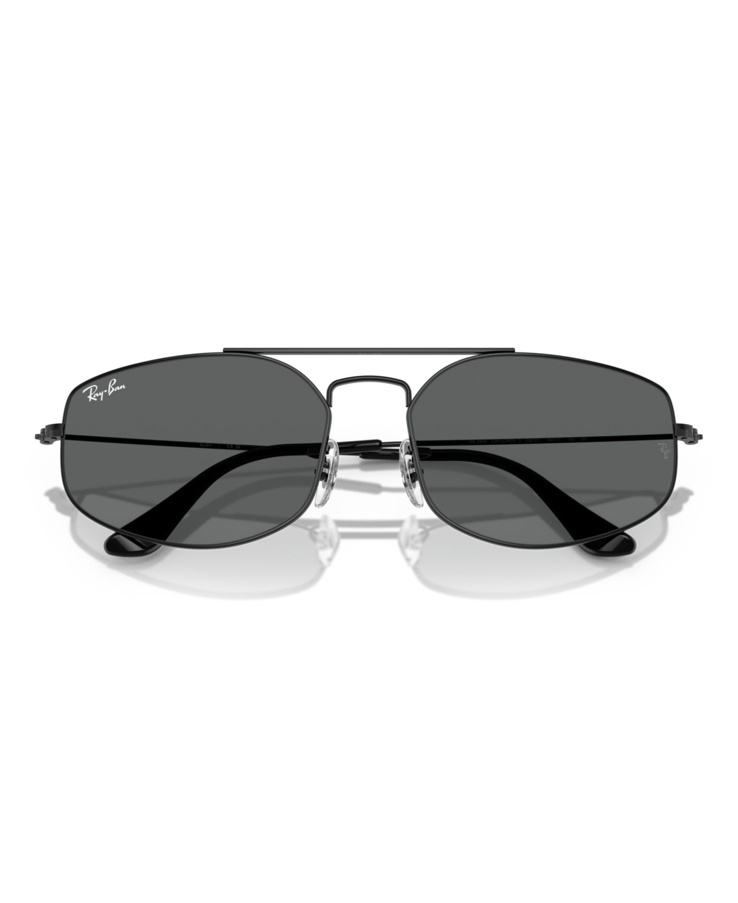 Солнцезащитные очки Ray-Ban Unisex Oval Explorer 5 Sunglasses, RB3845, цвет: Чёрный — фото 4