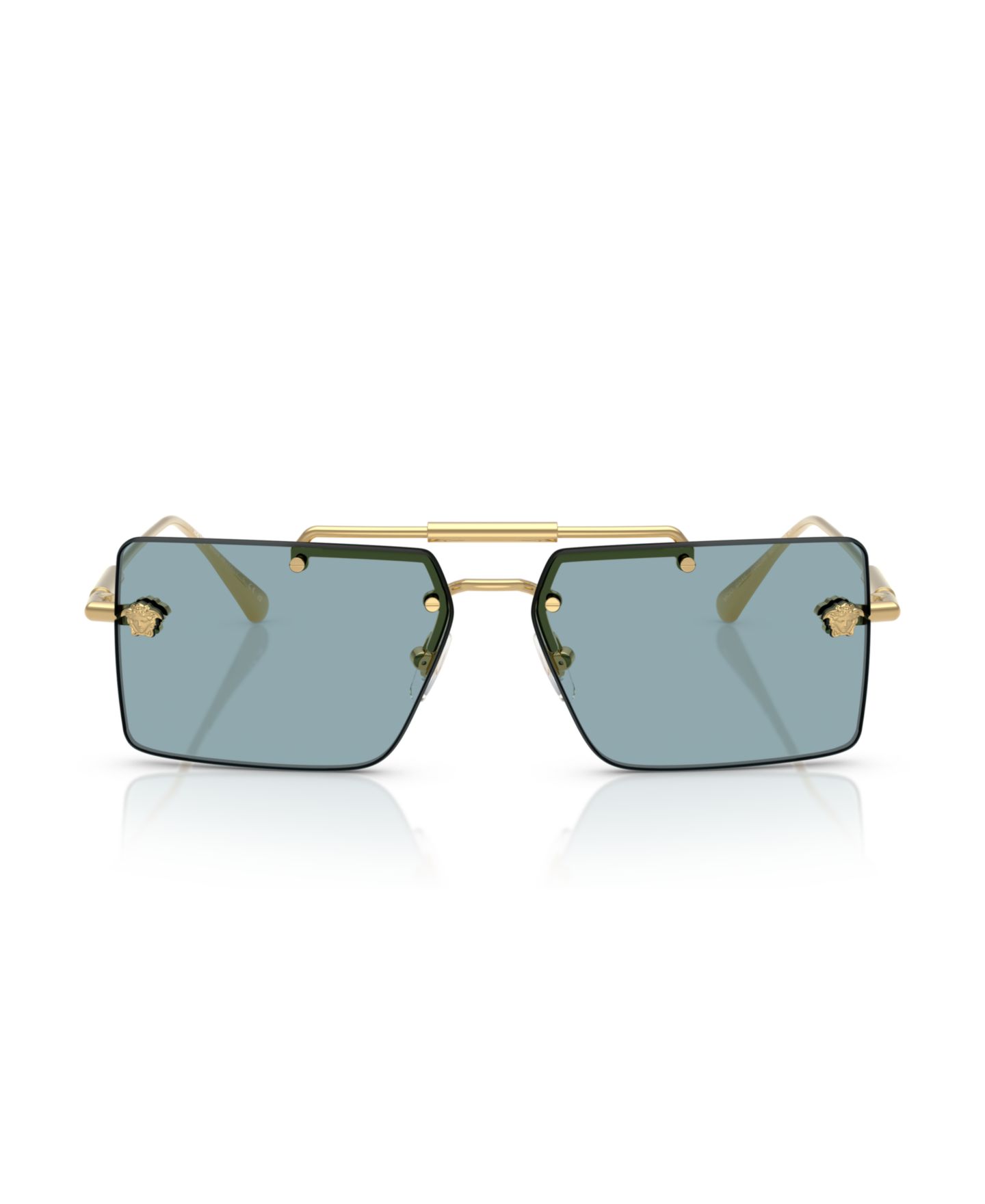Женские солнцезащитные очки Versace Sunglasses, VE2245, цвет: Золотой, вариант 1 — фото 2
