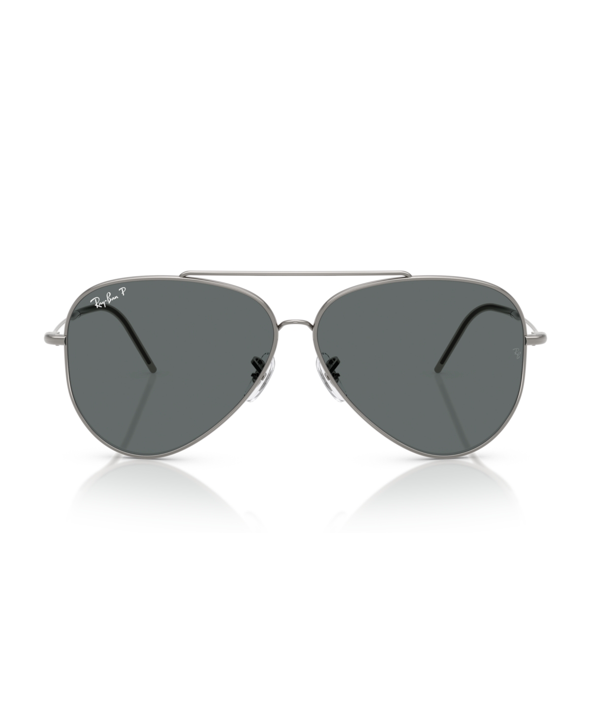 Ray Ban Unisex Aviator Reverse Polarized Sunglasses, Rbr0101s In Gray