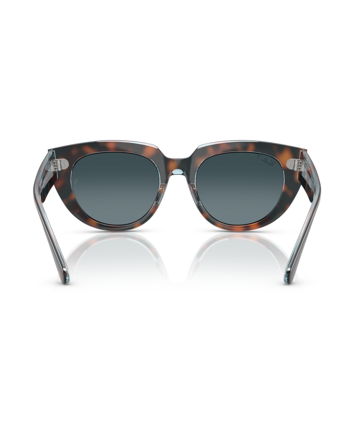 Ray Ban Doreen Sunglasses Dark Havana On Transparent Multicolor Frame Blue Lenses Polarized 52-20 In Dark Havana On Transparent Multicolor