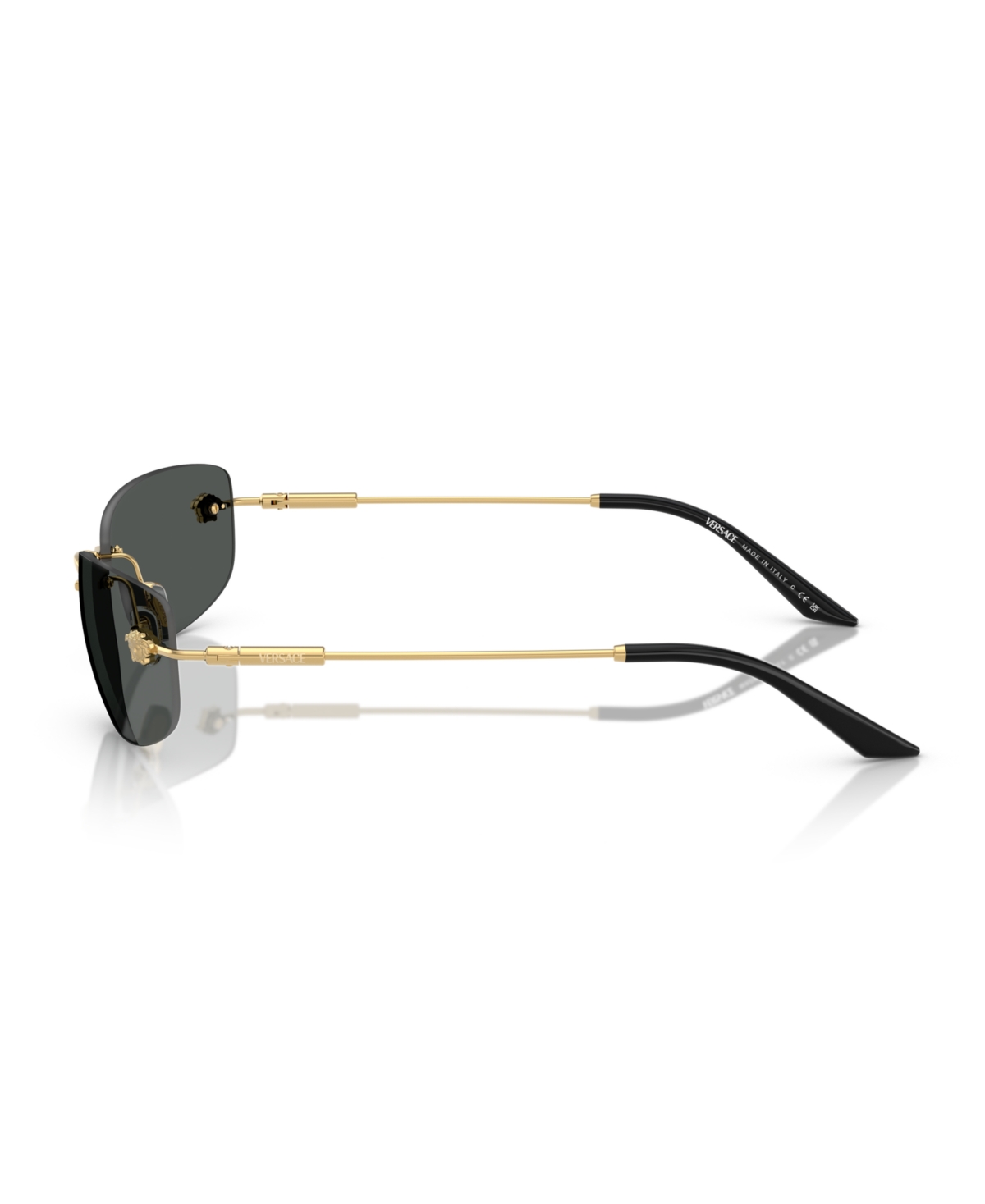 Versace Rectangle-frame Sunglasses In Gold