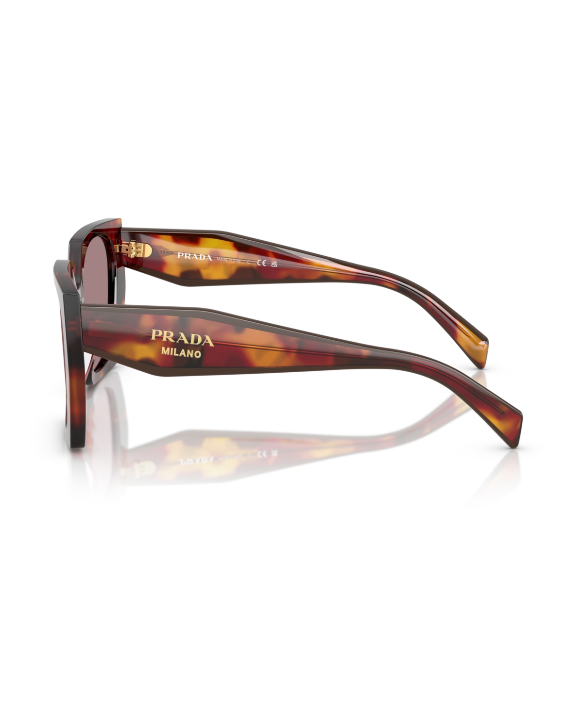Prada Tortoiseshell-effect Sunglasses In Mauve Tortoise