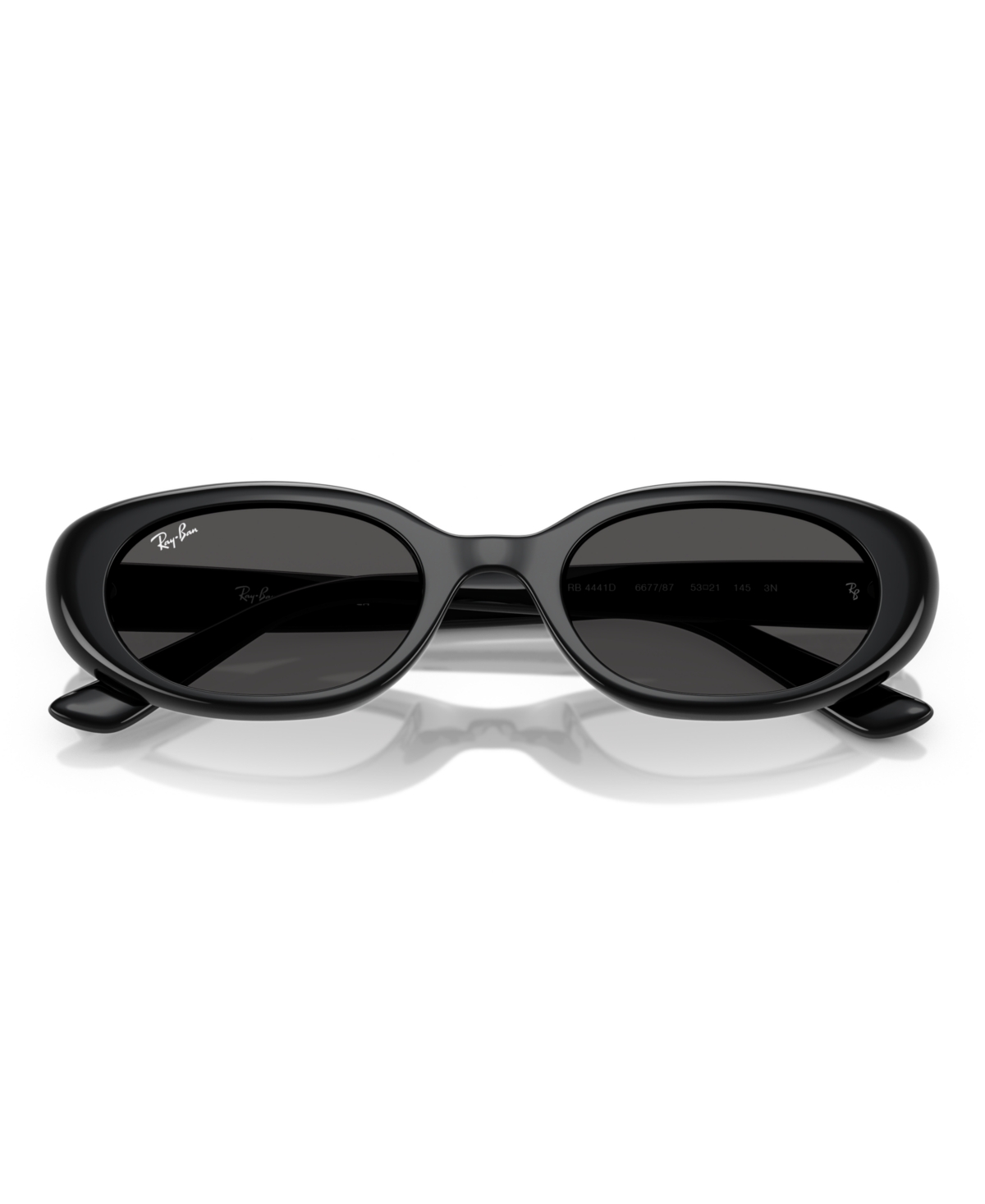 Ray Ban Rb4441d Rectangle Plastic Sunglasses In Opal Beige