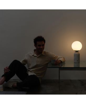 Mila Tall 15" Dimmable LED Table Lamp with Marble Base