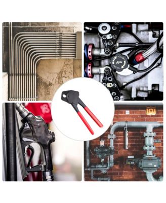 1/2" 3/4" PEX Crimper Set Tube Crimping Tool Kit with Go/no Go Gauge Pipe Cutter