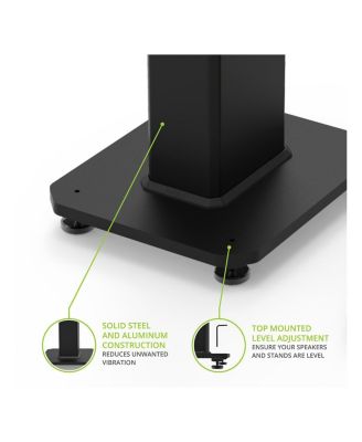 SX22 22" Tall Fillable Speaker Stands with Isolation Feet