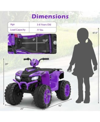 24V Kids Ride-On Electric ATV 4-Wheeler Quad Car with Wireless Connection