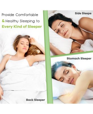 2Pack Shredded Memory Foam Bed Pillows Bamboo Rayon Cooling Cover 28''x18''