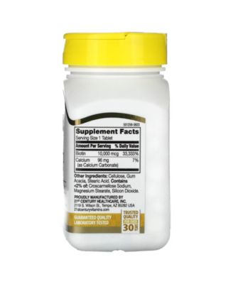 Biotin  10 000 mcg  -  360 Tablets