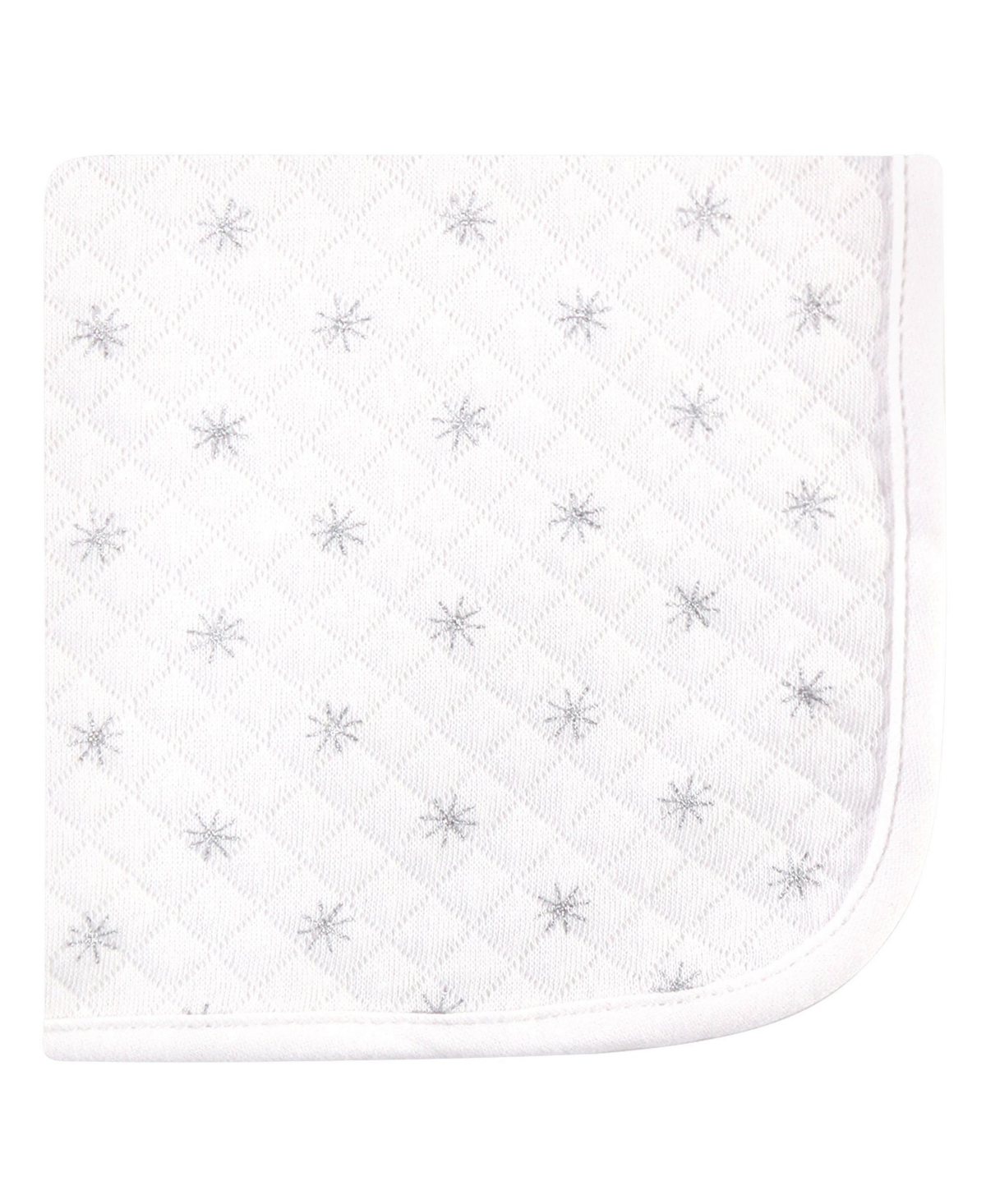 Hudson Baby Infant Girl Quilted Cotton Washcloths, One Size - Winter forest