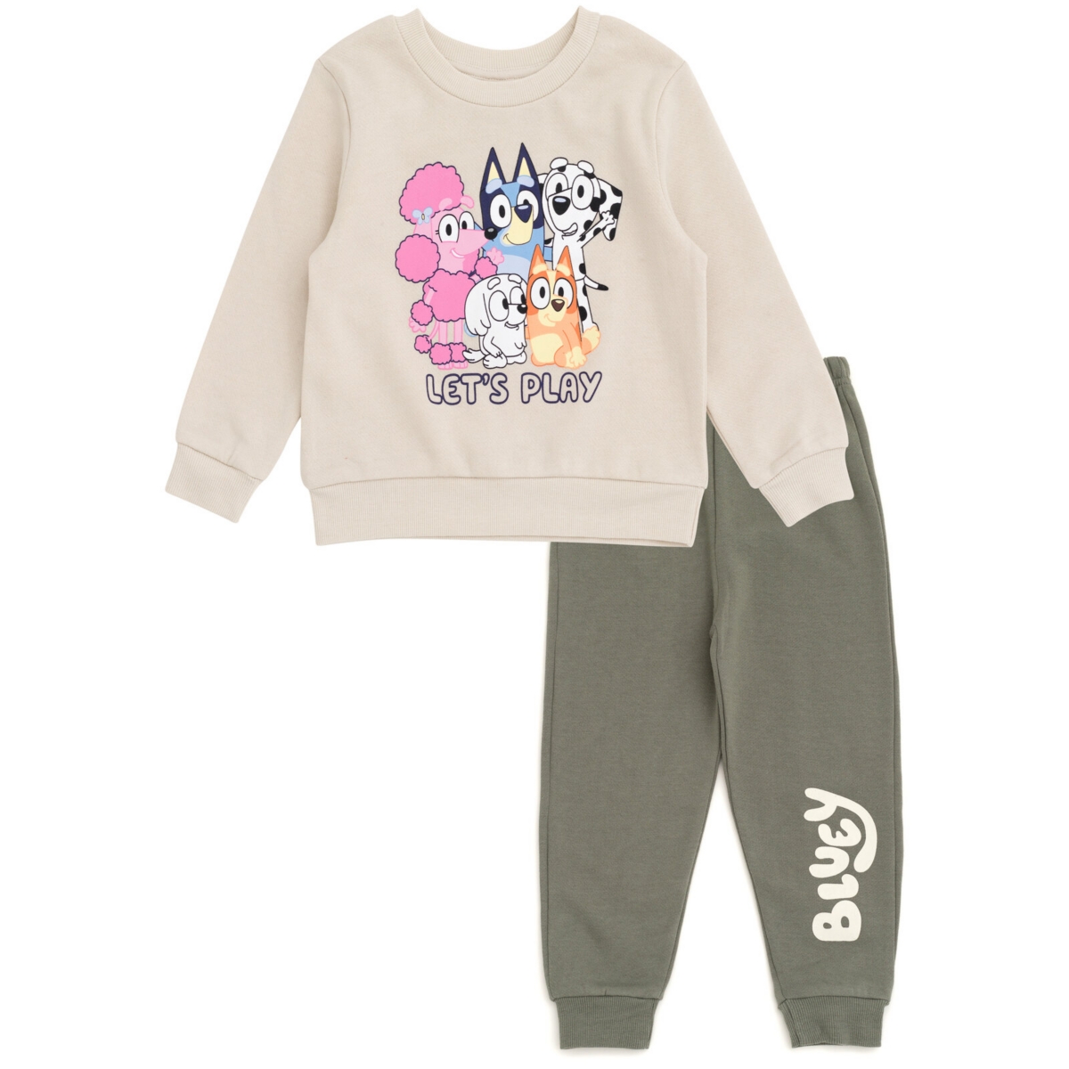 Bluey Toddler Boys Fleece Sweatshirt and Jogger Pants Outfit Set to
