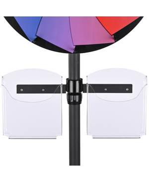 Brochure Holder for Dual Use Prize Wheel Clear Acrylic Display Stand Tradeshow