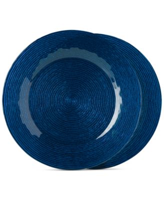 Blue glass charger plates hotsell