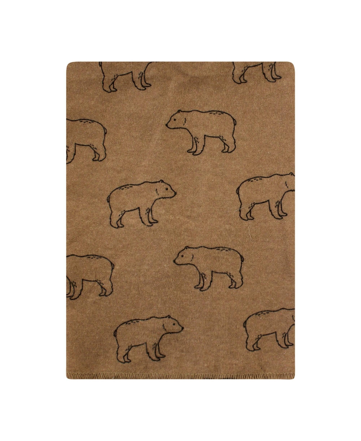 Hudson Baby Cotton Flannel Burp Cloths Bundle, Brown Bear, One