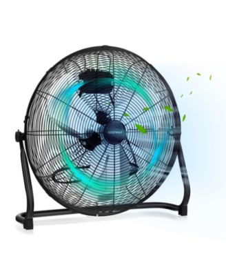 3-Speed High Velocity Floor Fan with Adjustable Tilt Angle and Handle