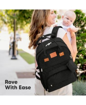 Rove Diaper Bag with Changing Pad, Waterproof Baby Bag, Travel Diaper