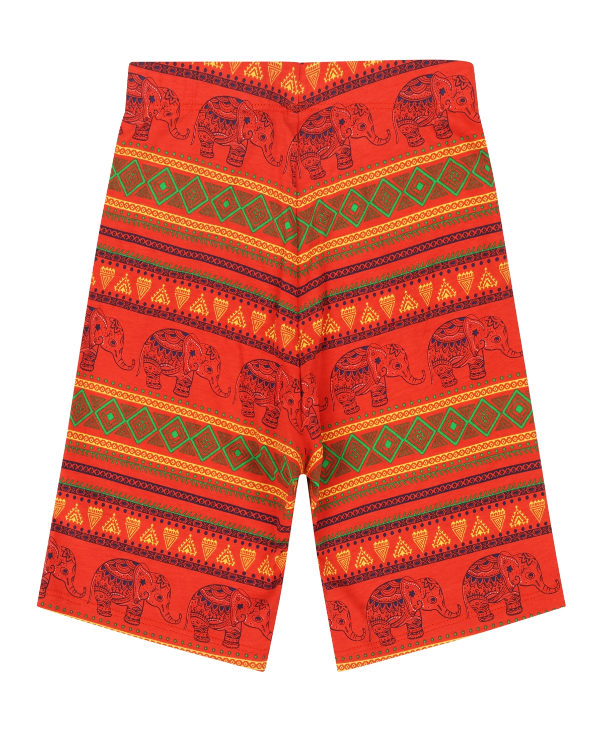 Mixed Up Clothing Girls Flutter Sleeve V-Neck Embroidered Tunic Top and Cozy Elephant Print Shorts, 2-Piece Set -Jacquard Stripe