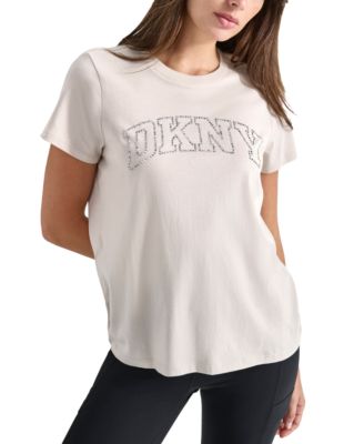 Women's Varsity Rhinestone-Logo Crewneck Top