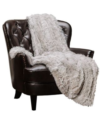 Premium Soft, Fuzzy Solid Faux Long Fur Blanket, Throw