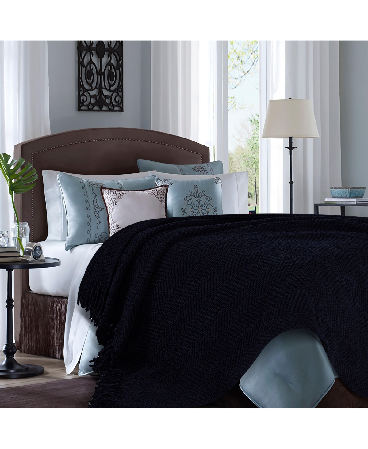 Chanasya Premium Textured Knit Blanket with Tassels - Soft, Cozy Blanket for Couch, Bed, Living Room - 50